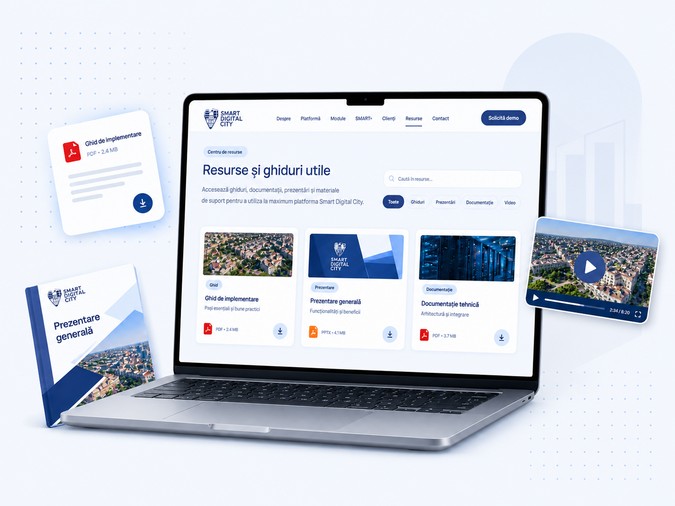 Centrul de resurse Smart Digital City: ghiduri, prezentări, documentație tehnică și studii de caz