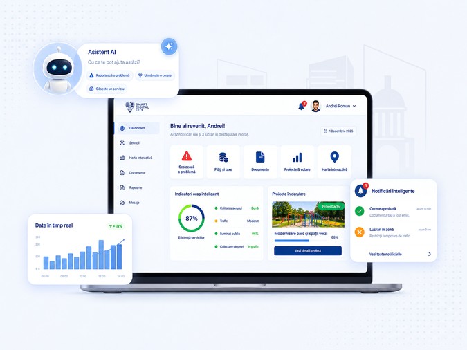 SMART+: asistent AI, date IoT în timp real și analize predictive în platforma Smart Digital City